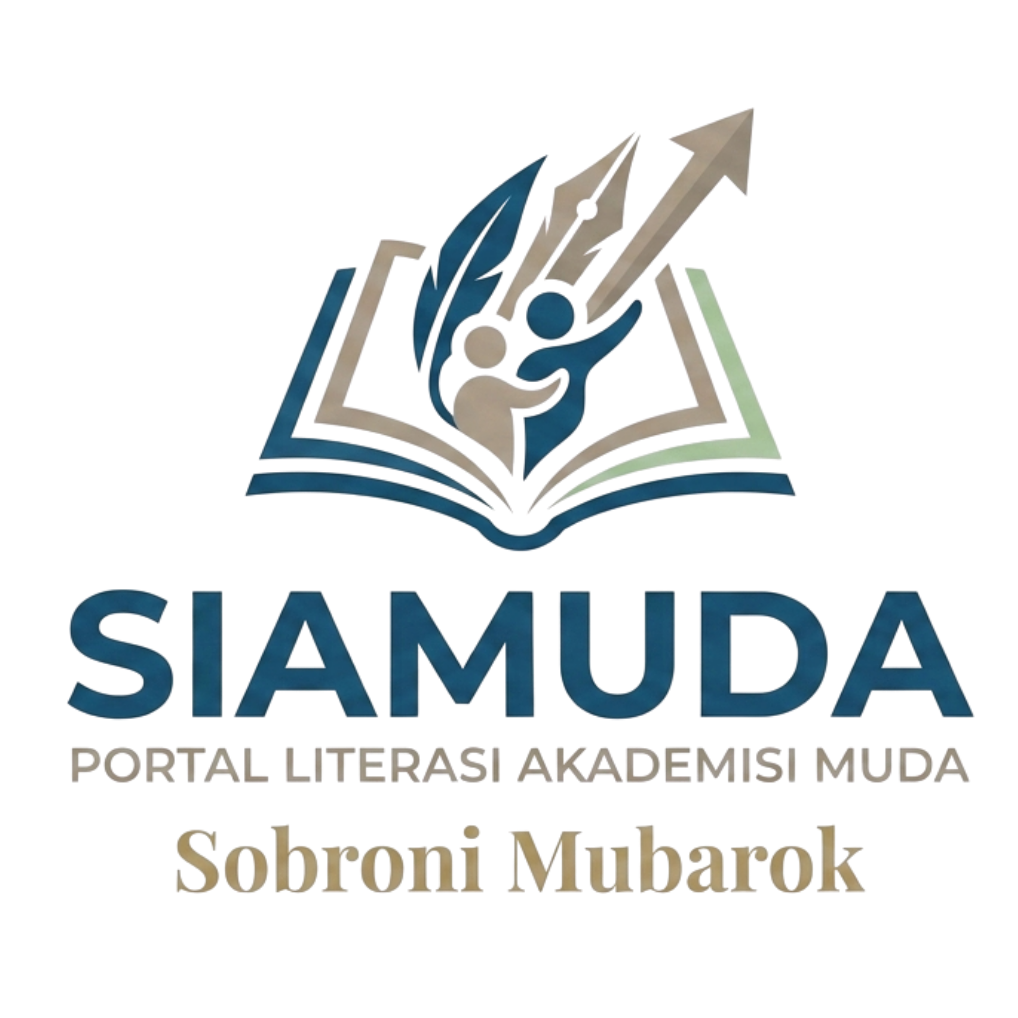 biru dan oren modern logo mahasiswa kkn